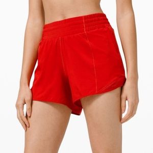 Lululemon Hotty Hot High Rise 4” Shorts Dark Red Size 4 Sz 4